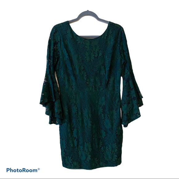 Lulus Allure Em in Forest Green Lace Flow Dress - Picture 2 of 7